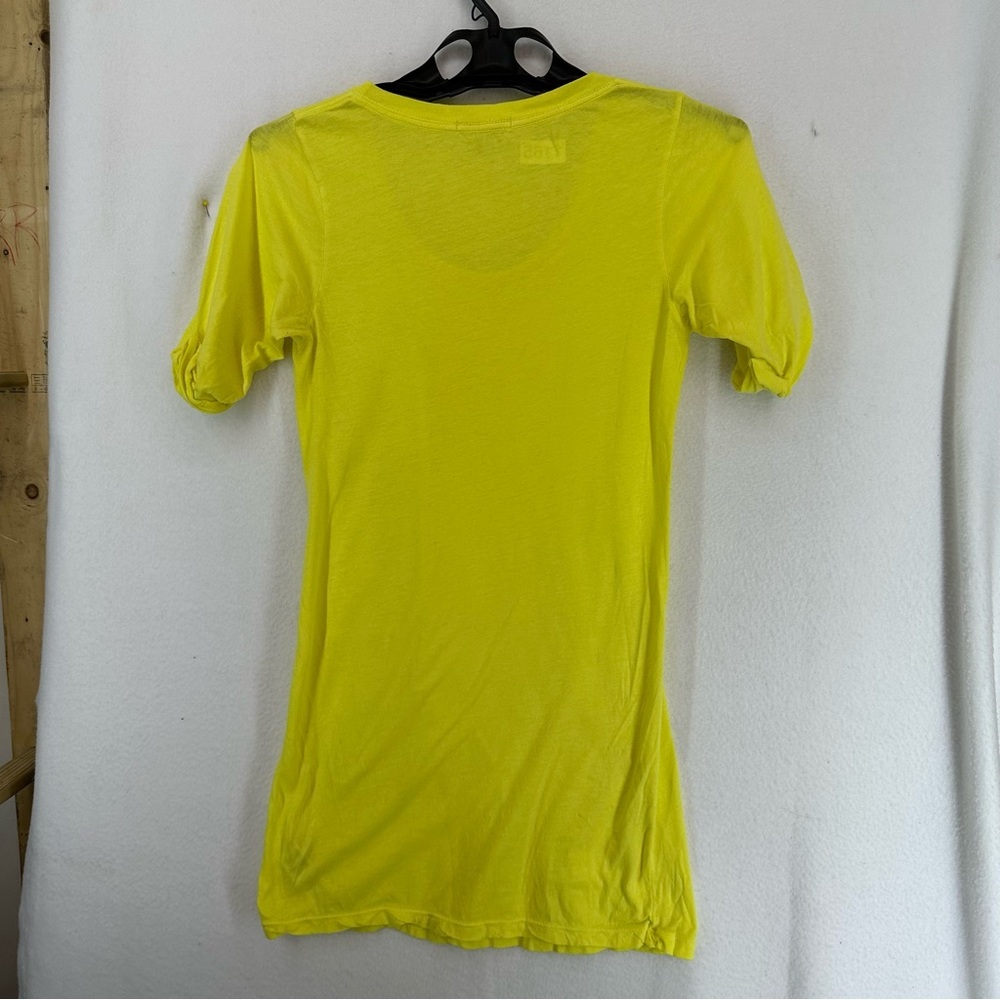 Heritage 1981 Short Sleeve Ruched Sleeve Basic T Shirt Womens Small Yellow‎ - Picture 7 of 9